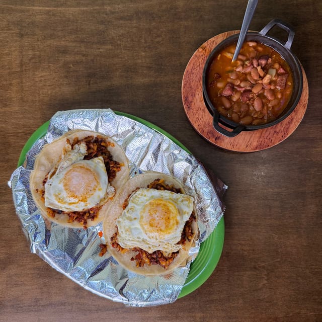 Huevos & Chorizo Tacos.