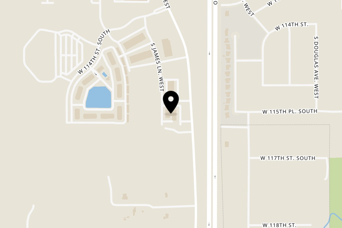 Map showing the location of Los Mariachis Mexican Restaurant Jenks on 11476 S Union Ave in Jenks